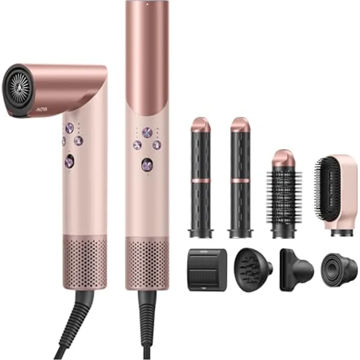 MOVA Master 10 All-in-One-Airstyler, vielseitiger Haarstyler mit intelligenter Wärmetechnologie, pink