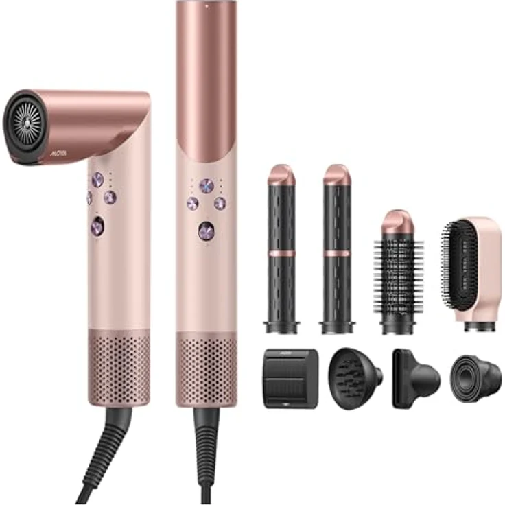 MOVA Master 10 All-in-One-Airstyler, vielseitiger Haarstyler mit intelligenter Wärmetechnologie, pink – Bild 1