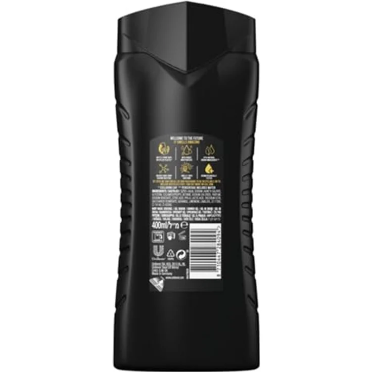 AXE 3-in-1 Duschgel & Shampoo Dark Temptation, XL 14x 400ml, dermatologisch getestet, langanhaltender Duft, pH-hautneutral – Bild 3
