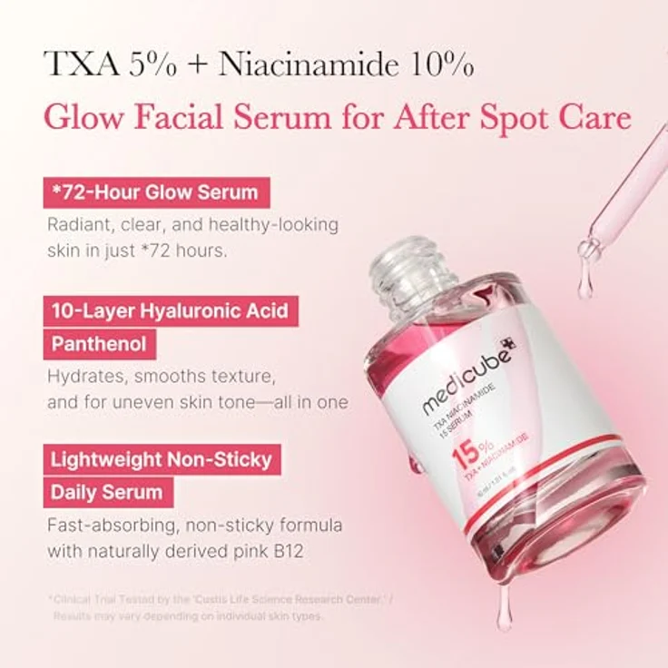 Medicube TXA Niacinamide 15 Serum 30 ml, Gesichtsserum mit 15% Wirkstoffkomplex, vegan, parfümfrei für strahlend ebenmäßige Haut – Bild 2