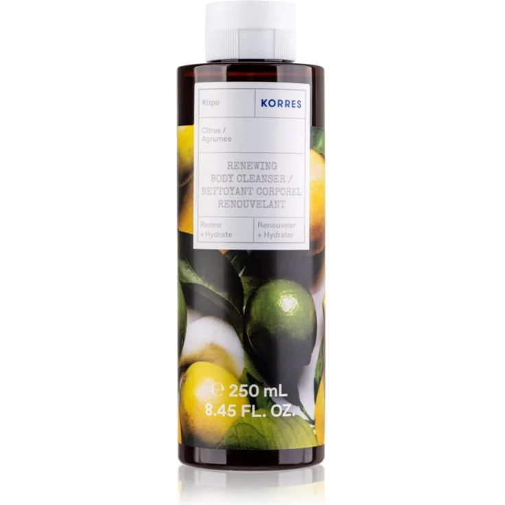 Korres Citrus Energizer Duschgel 250 ml, feuchtigkeitsspendende Körperpflege für Damen, sanfte Reinigung