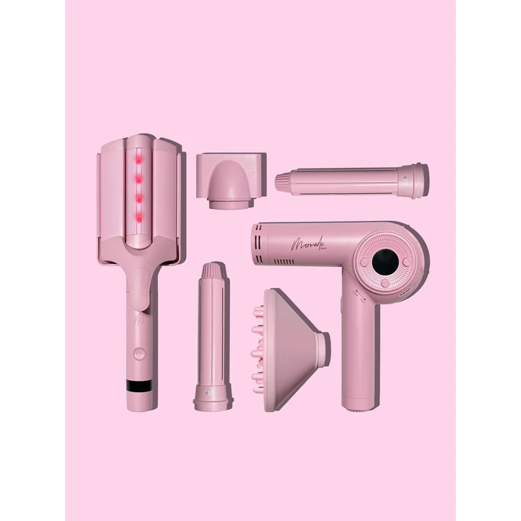 Mermade M Ionic Hair Dryer, Lockenstab mit Hochgeschwindigkeitsmotor, 4 magnetischen Aufsätzen und automatischer Selbstreinigungsfunktion