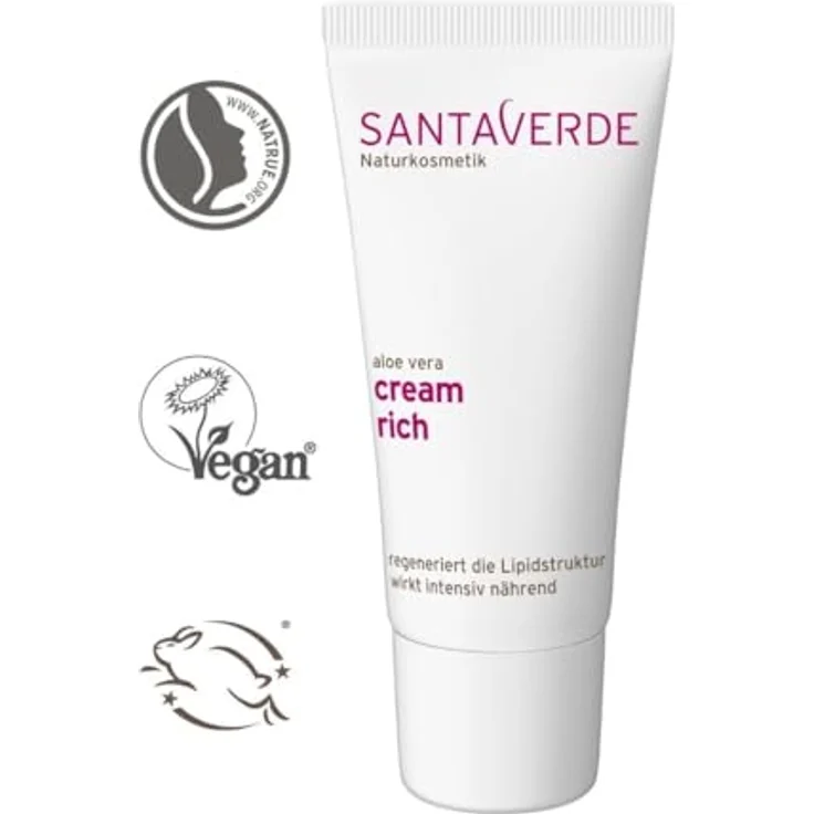 Santaverde Aloe Vera Creme Rich ohne Duft 30 ml – Bild 2