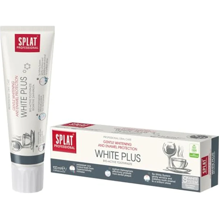 SPLAT Zahnpasta, 100 ml, Weiß Plus, mit SP White System und natürlichen Papaya-Enzymen für aufhellenden Zahnschmelz – Bild 2