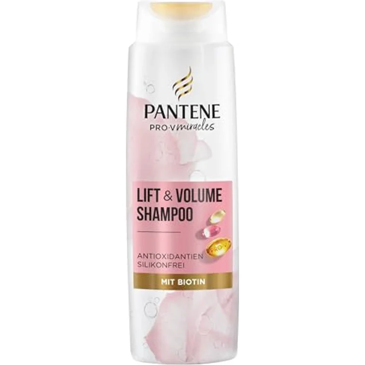 Pantene Pro-V Lift & Volume Haarverdickendes Shampoo mit Biotin, Silikonfrei 250ml. Pro-V Miracles Shampoo, Angereichert mit Antioxidantien. Sichtbar Dickeres und Volleres Haar, Recycelbare Flasche. – Bild 1