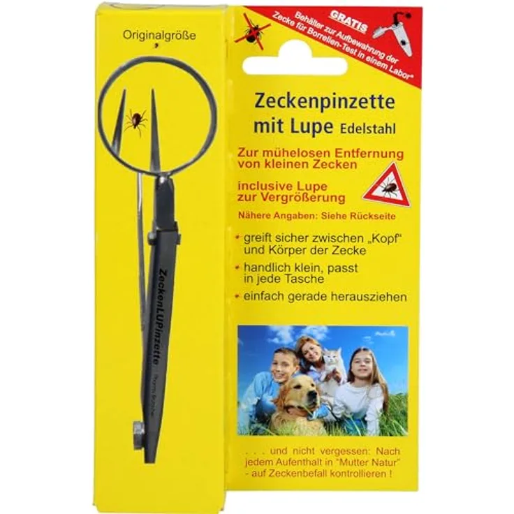 Pharma Brutscher ZeckenPinzette Chirurgenstahl mit Lupe 1 St., 1 Stück