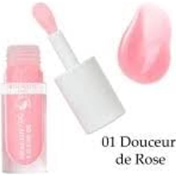 Bourjois Healthy Mix Clean S.O.S Lip Oil, feuchtigkeitsspendendes Lippenöl mit veganer Formel, 01 Douceur de Rose, 4,5 ml – Bild 4