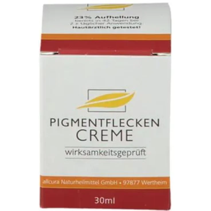Allcura Pigmentflecken Creme 30 ml für alle Hauttypen geeignet, mit Kokosnussöl, Nelli-Frucht-Extrakt, Jojobaöl und Bienenwachs – Bild 4