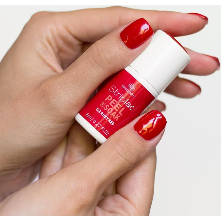 Alessandro Striplac Peel or Soak 123 Ruby Red 8 ml, Farbton: Rot – Bild 2