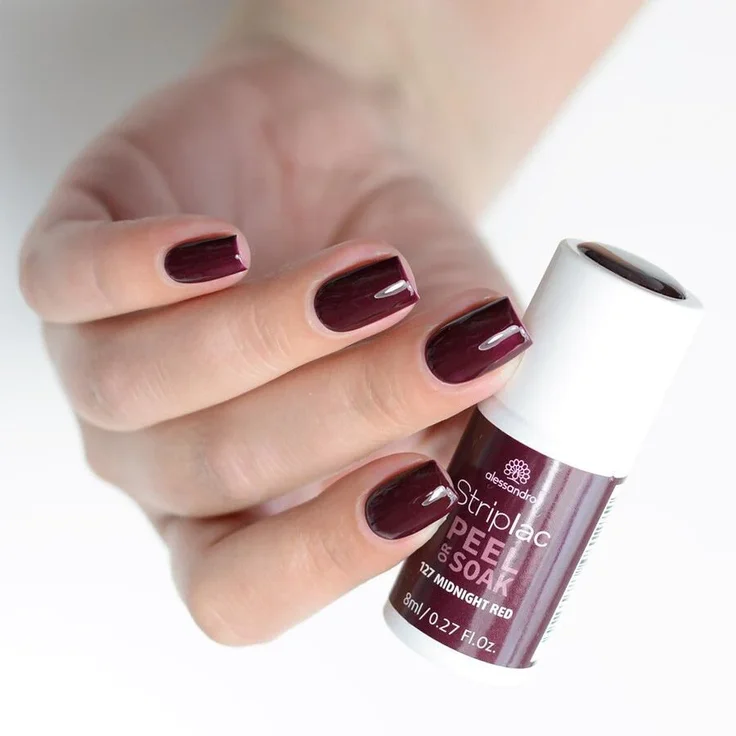 Alessandro Striplac Peel or Soak 127 Midnight Red 8 ml, Farbton: Rot – Bild 2