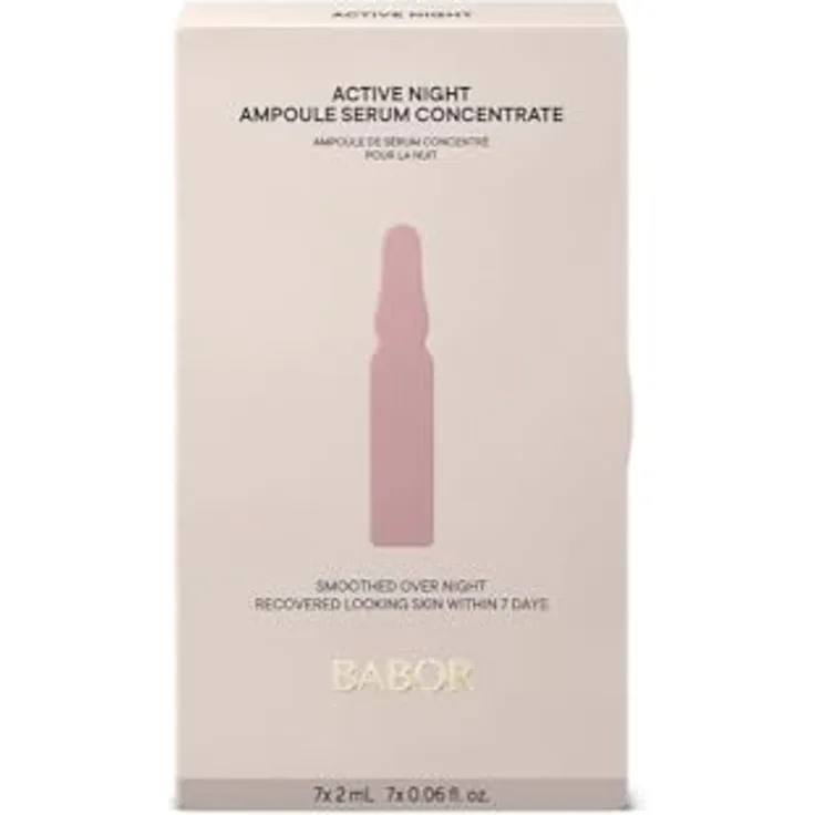 BABOR Active Night, Aufbauende Serum Ampullen für das Gesicht, Vegane Formel, 7 x 2 ml