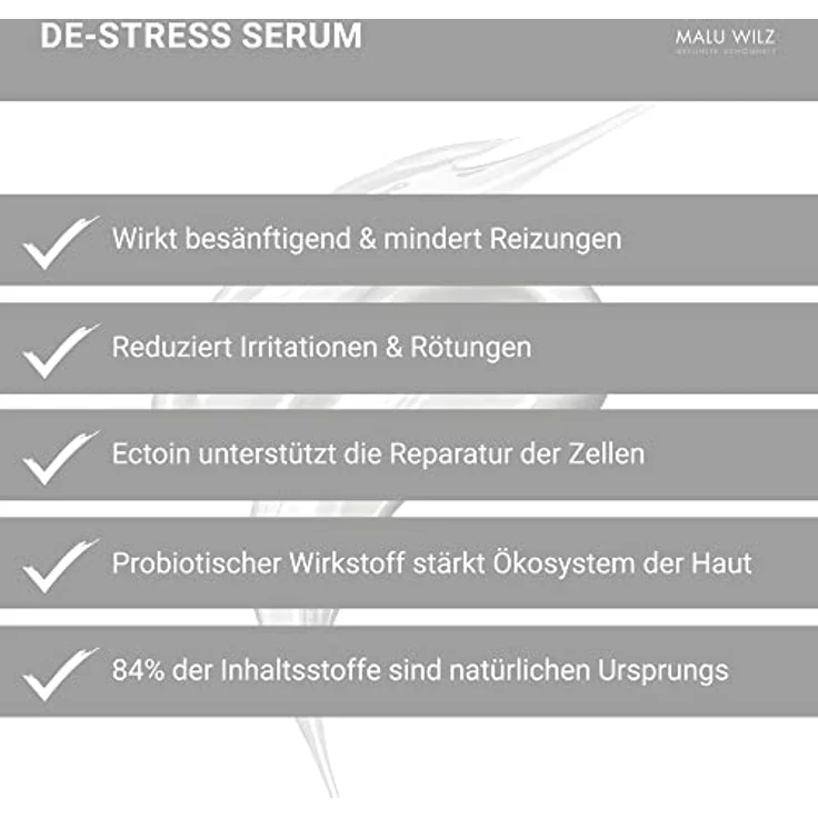 Malu Wilz DE-Stress Serum 30 ml I Schützendes Gesichtsreinigungs-Serum mit Hyaluronsäure, Trüffel-Extrakt & Ectoin – Bild 4