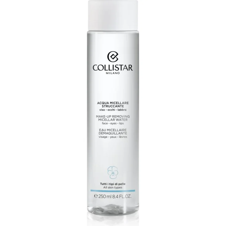 Collistar Cleansers Micellar Water, Mizellenwasser für Gesichtsreinigung, 250 ml, entfernt Unreinheiten und abgestorbene Hautzellen
