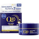 NIVEA Q10 Anti-Falten POWER Regenerierende Nachtpflege, straffende Gesichtspflege mit purem Q10, Kreatin & Hyaluronsäure, 50 ml