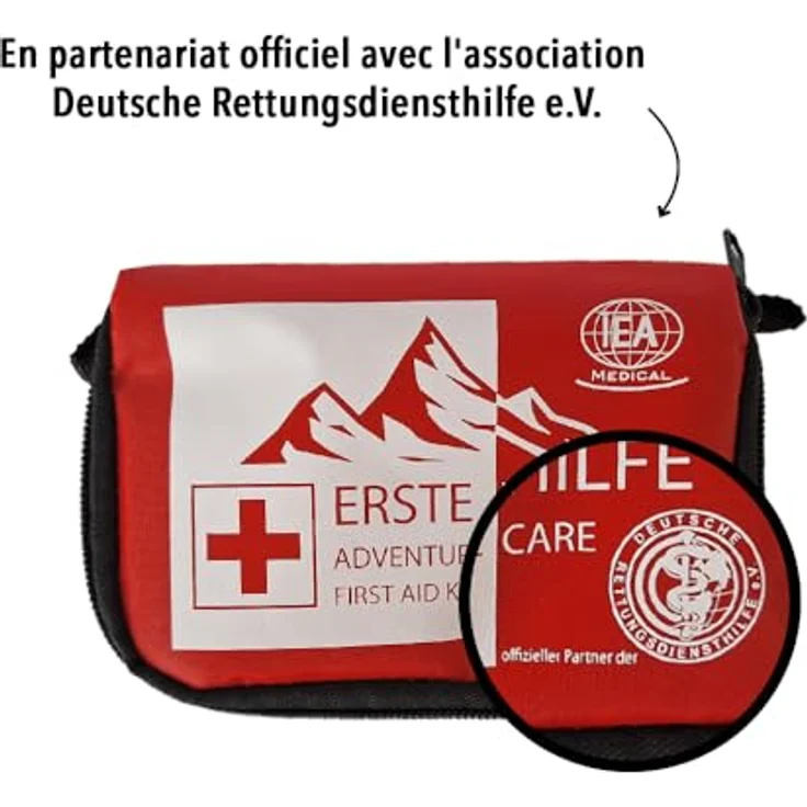 IEA Medical Erste-Hilfe-Set Outdoor, Kompaktes Komplettset mit 26 Teilen für Notfälle beim Wandern, Camping und Reisen – Bild 6
