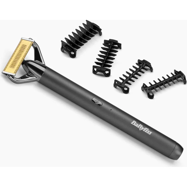 BaByliss OT991E Super X-Metal Blade Herrenrasierer, 50º Titanium-Klinge, 100% wasserdicht, mit 3 Stubbie- und 1 Bartkamm, 3 Stunden Schnellladung