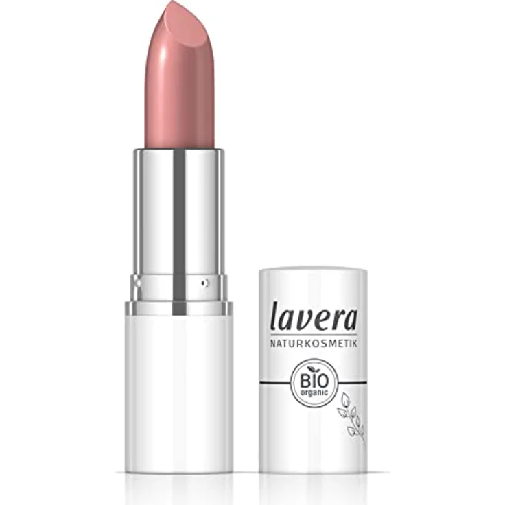 lavera Cream Glow Lipstick -Retro Rose 02 - Intensive Farbe - Glänzendes Finish - Hoher Tragekomfort - Bis zu 6 Stunden Halt - vegan - Naturkosmetik (1x 18 g) – Bild 1