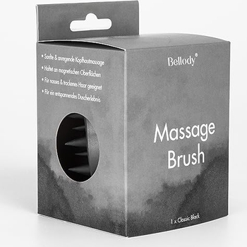 Bellody Kopfhaut Massagebürste – Mit Magnet Für Dusche, Fördert Haarwachstum, Für Nasse & Trockene Haare, Nachhaltig