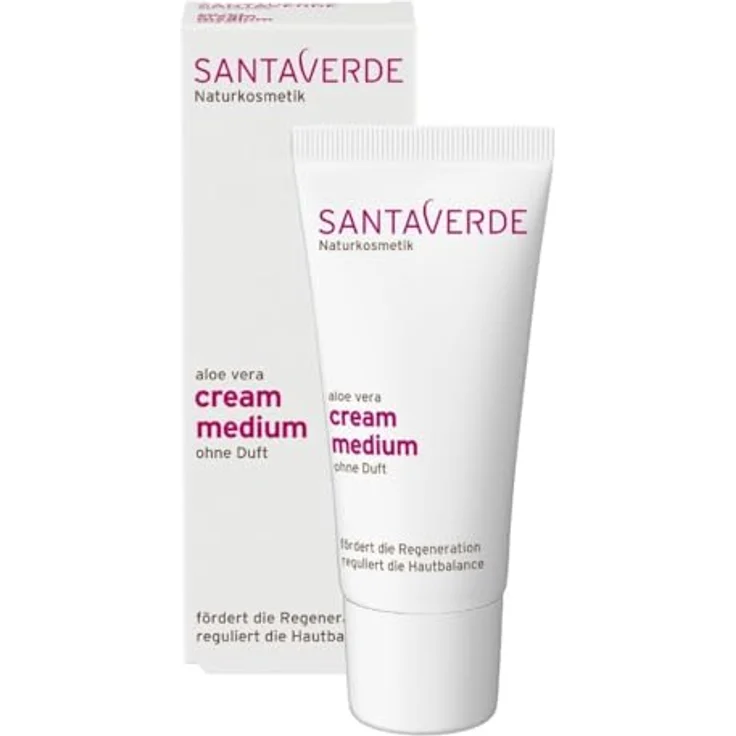 Santaverde Aloe Vera Creme Medium ohne Duft 30 ml Tagespflege – Bild 2