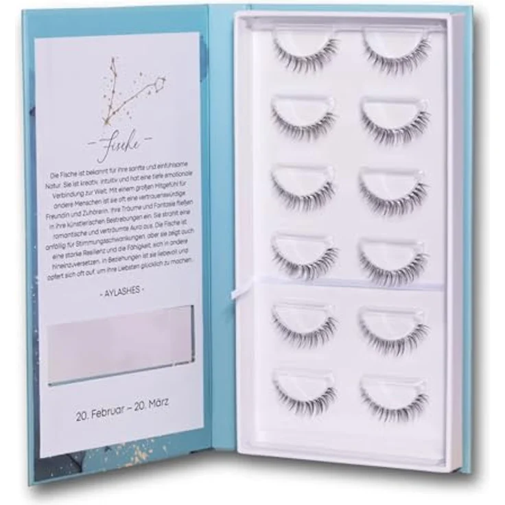 AYLASHES Limited Edition The Pisces DIY Wimpernextensions, 6 Paar C-Curl Wimpern mit bis zu 7 Tagen Halt, handgefertigt, vegan – Bild 3