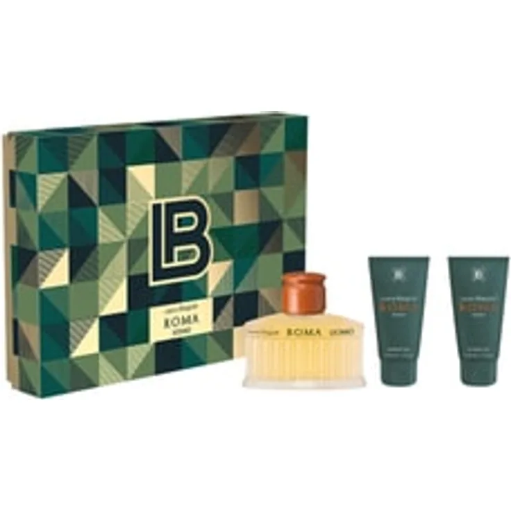 Laura Biagiotti Roma Uomo Giftset, Unisex-Duftset mit 75 ml Eau de Toilette und 2x50 ml Duschgel, fruchtig-sinnlicher Duft