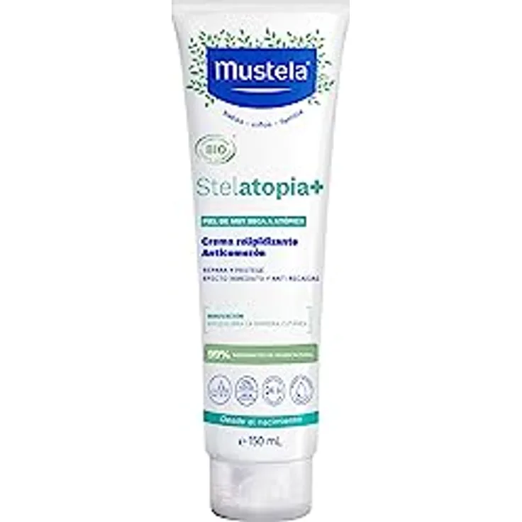 Mustela Stelatopia+ Lipid-Replenishing Anti-Itching Cream 150 ml, Lang anhaltende Bodylotion für täglichen Gebrauch