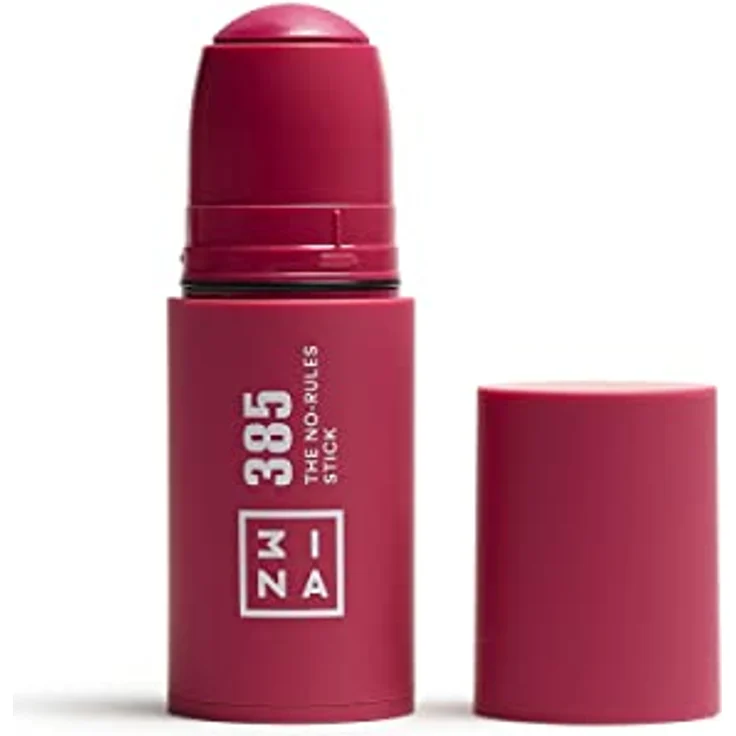 3INA The No-Rules Stick Highlighter 312 Blush, leichter Make-up-Stick für Augen, Lippen und Wangen, Burgundy, 5 g – Bild 1