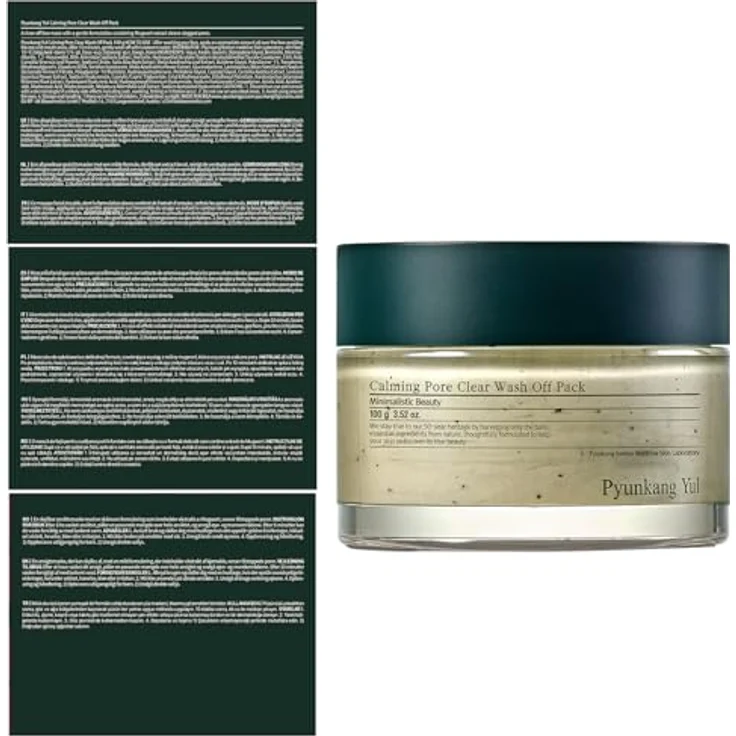 Pyunkang Yul Calming Pore Clear Wash Off Pack, 100g Gesichtsmasken mit Beruhigungsstoffen für empfindliche Haut, sanfte Porenpflege ohne Reizung – Bild 2