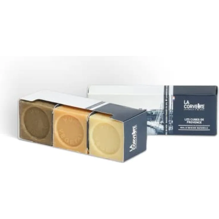 La Corvette, Marseiller Seifenwürfel Geschenkset 3x100g