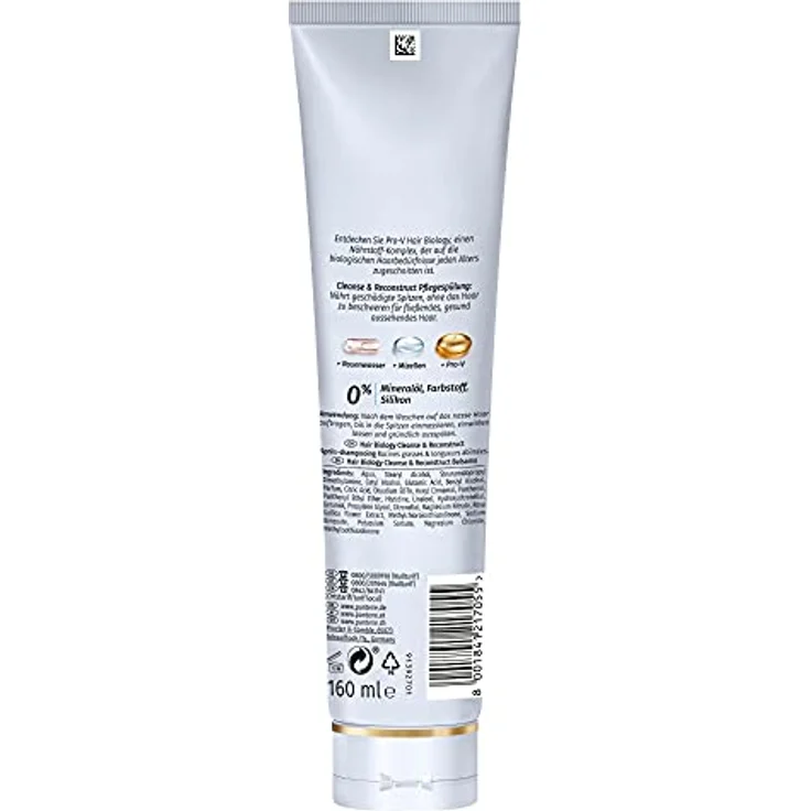 Hair Biology Cleanse & Reconstruct, Conditioner zur Haarpflege, 160 ml – Bild 5
