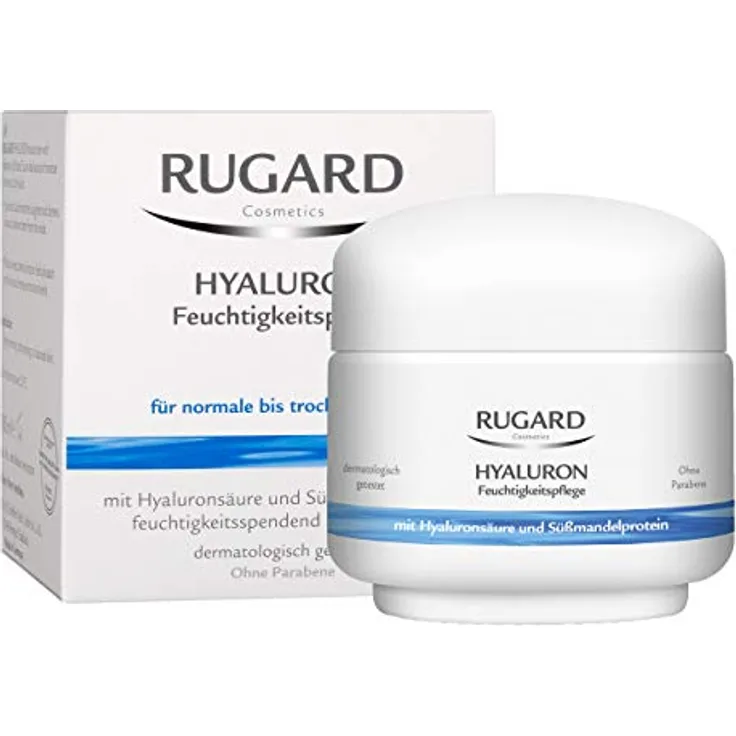 RUGARD Hyaluron Feuchtigkeitspflege: Erfrischende Feuchtigkeitscreme mit Hyaluronsäure & Süßmandelprotein, 50ml