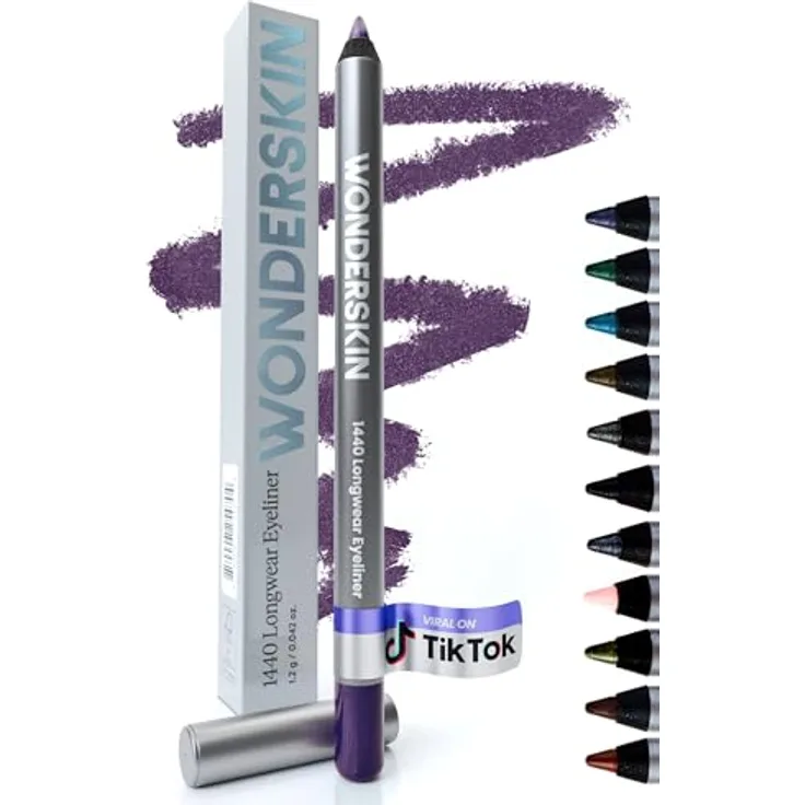 Wonderskin 1440 Longwear Eyeliner, wasserfester Eyeliner + Kajal in Aubergine - 1.2 g mit TruGlide-Technologie