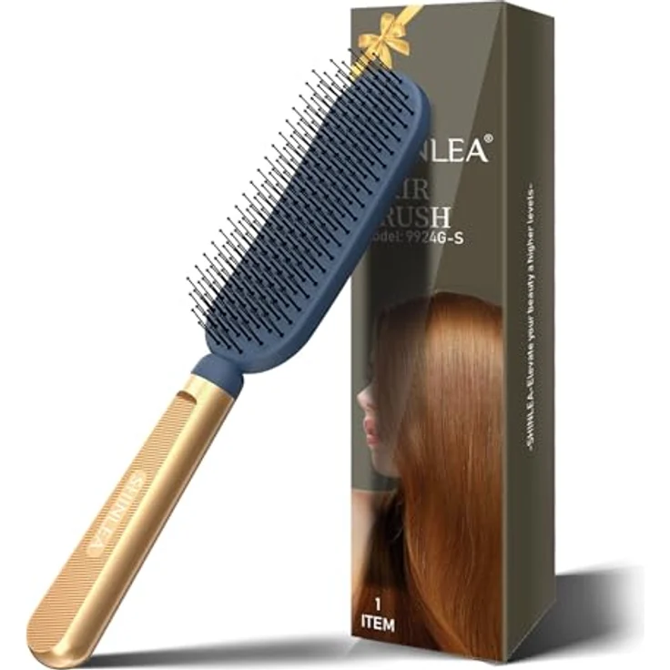 SHINLEA Entwirrende Haarbürste für nasses und trockenes Haar, Föhnen Styling-Haarbürste mit Kugelspitzen, reduziert Haarausfall und beseitigt Knoten – Bild 1