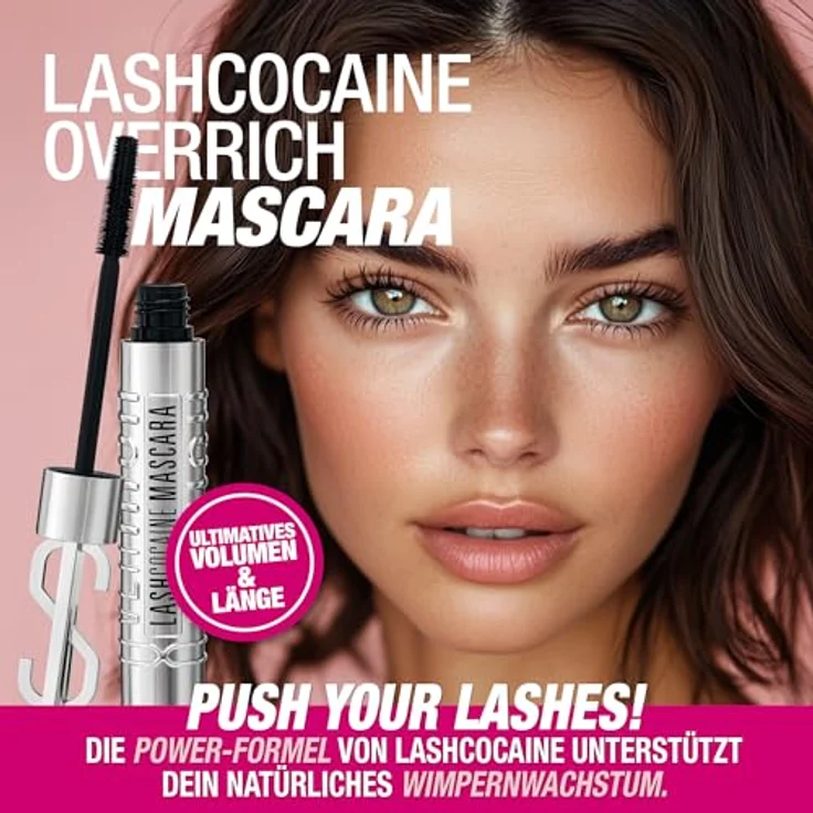 Svenja Walberg LASHCOCAINE OVERRICH MASCARA – 3LOOKS Technology, Wimperntusche mit natürlichem Wimpernwachstum, wischfest, vegan, TRENDING BLACK, Made in Germany – Bild 3