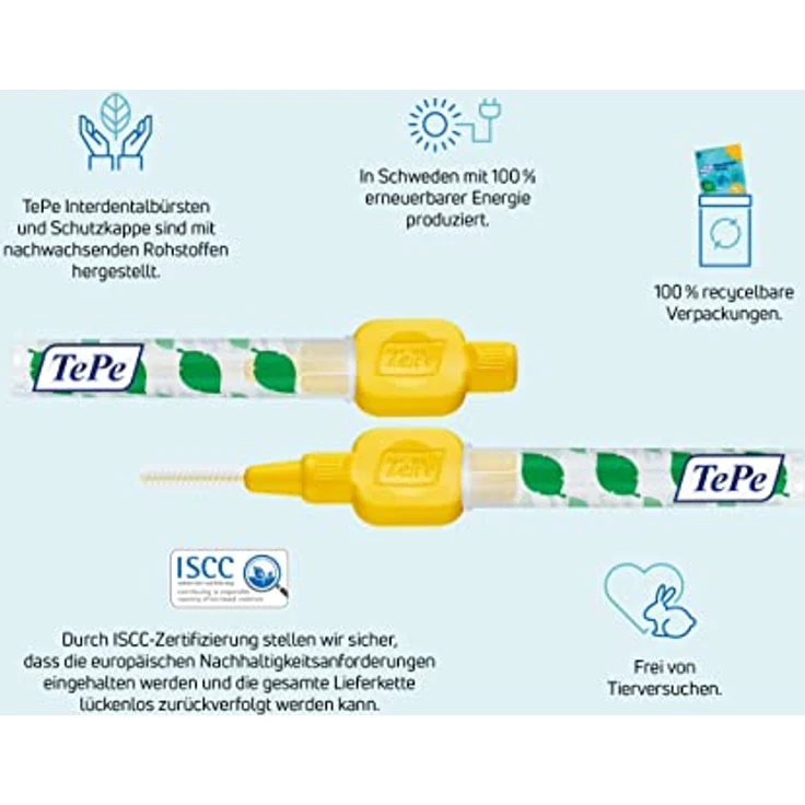 TePe Interdentalbürsten Original gelb, 0.7 mm, 8 Stück, für rundum gesunde Zähne – Bild 8
