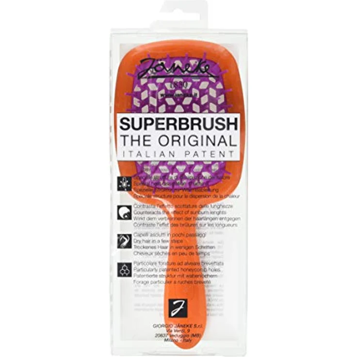 Jäneke Superbrush Bürste orange mit Fuxia Igel - 55 gr. – Bild 2