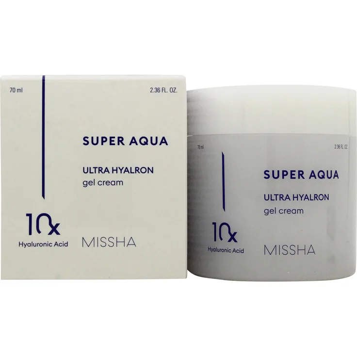 Missha Super Aqua Ultra Hyalron Gel-Cream, feuchtigkeitsspendende Gesichtscreme mit Hyaluronsäure, 70 ml