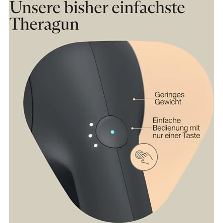 Therabody Theragun Relief, Handheld Percussion Massage Gun für Nacken, Rücken und Beine, batteriebetrieben, leicht und benutzerfreundlich – Bild 3