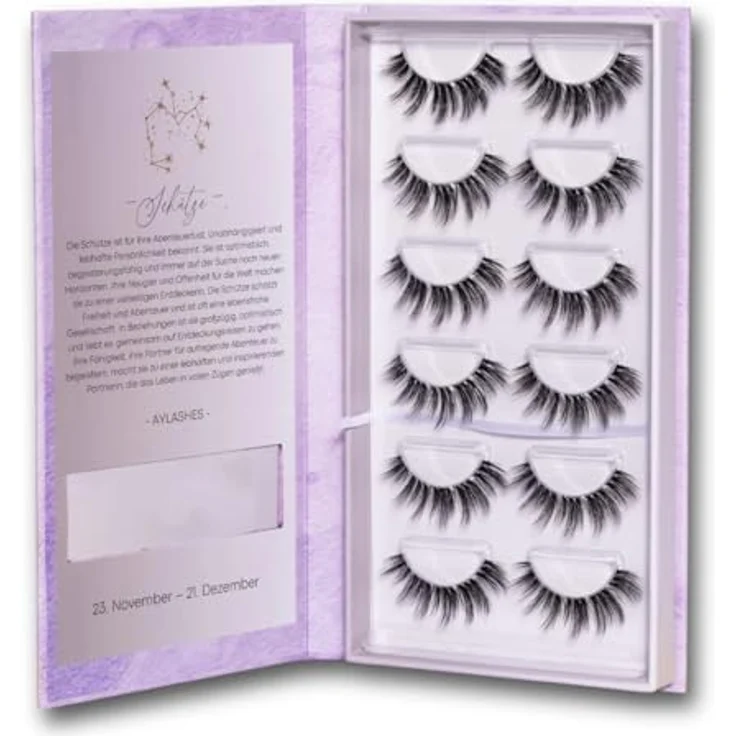Aylashes YLASHES Limited Edition The Sagittarius DIY Wimpernextensions, 6 Paar C-Curl Wimpern mit 11-17 mm Länge und bis zu 7 Tage Halt – Bild 2