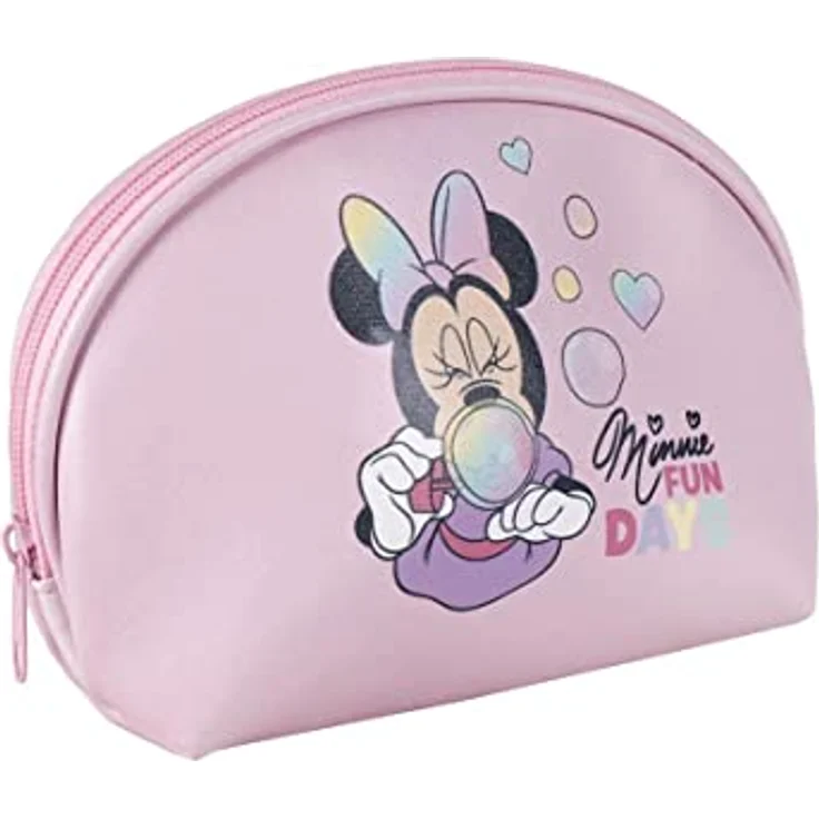 Disney Minnie Mouse Kulturbeutel, Damen Toilettentasche mit Haken, wasserabweisend und mehreren Fächern, ideal für Reisen und Alltag – Bild 1