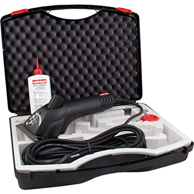 Heiniger PROGRESS 2.0, Elektroschermaschine für Pferde und Rinder, 230V/80W, ergonomisches Design, leiser Permanentmagnetmotor, schwarz – Bild 2