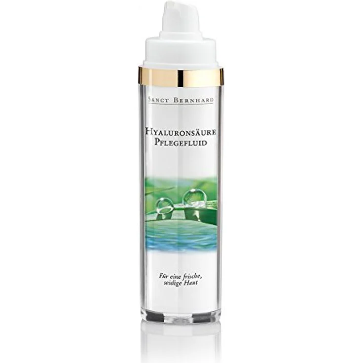Kräuterhaus Sanct Bernhard Hyaluronsäure-Pflegefluid für Gesicht, Hals und Dekolleté, mit Sheabutter, Mandelöl, Jojobaöl 50 ml, feuchtigkeitsspendend – Bild 1
