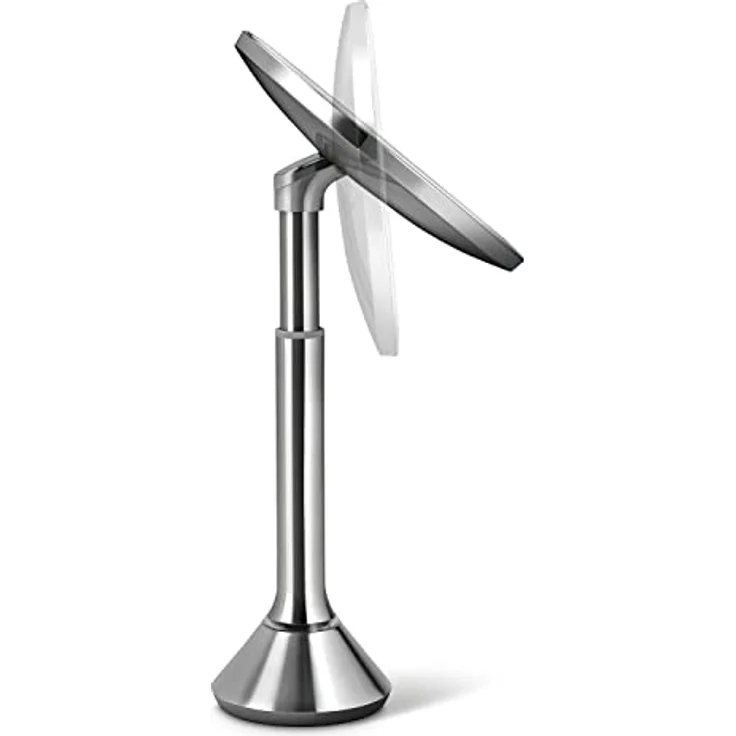 Simplehuman ST3052 20 cm, Sensorspiegel mit Touch-Helligkeitsregelung und Doppellichteinstellung, Kosmetikspiegel mit Beleuchtung, 5-fache Vergrößerung, gebürsteter Stahl – Bild 4