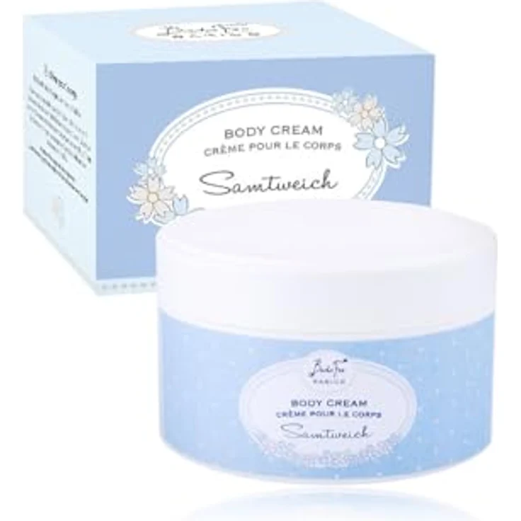 BadeFee Körpercreme "Samtweich", pflegende Body Lotion mit Aloe Vera, Kakaobutter und Sheabutter, 200ml, vegan, Tierversuchsfrei, Made in Germany – Bild 1