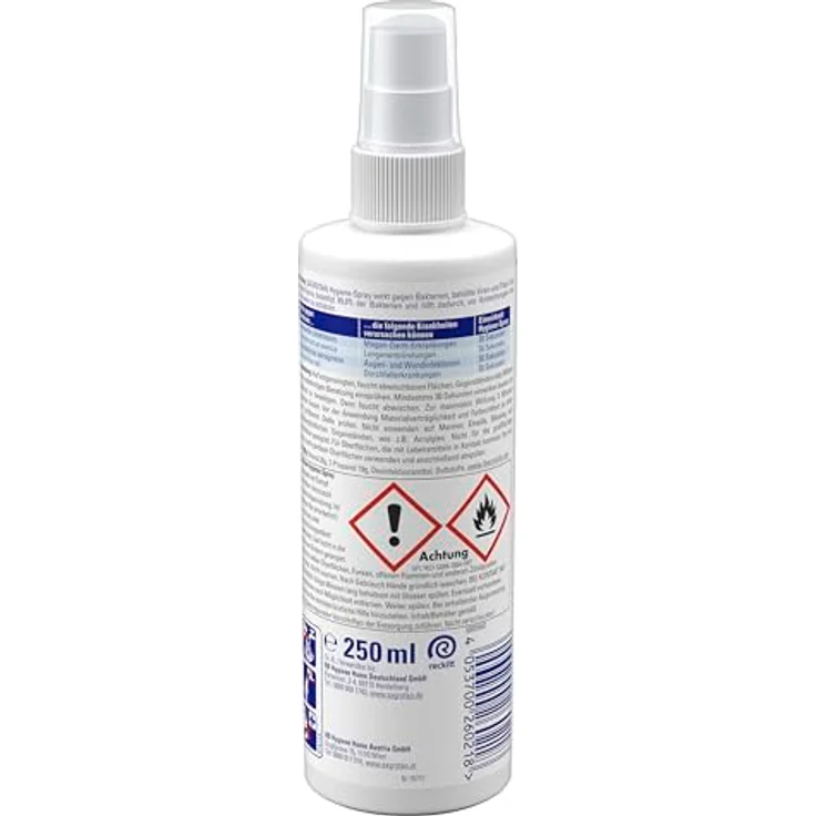 SAGROTAN Hygiene-Pumpspray 250 ml, Oberflächen-Desinfektionsmittel entfernt 99,9% der Bakterien, ideal für unterwegs – Bild 3