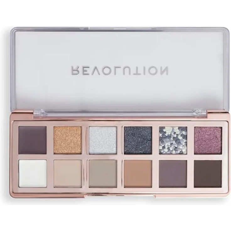 Makeup Revolution The Icon Palette Lidschattenpalette The Smokey Icon Grunge, 12x0.7 g, intensiv pigmentierte Farbtöne mit schimmernd mattem Effekt, vegan – Bild 4