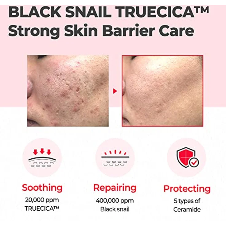 SOME BY MI Snail TrueCICA Miracle Repair Cream, Gesichtscreme zur Regeneration und Beruhigung der Haut, Whitening, 50ml – Bild 3