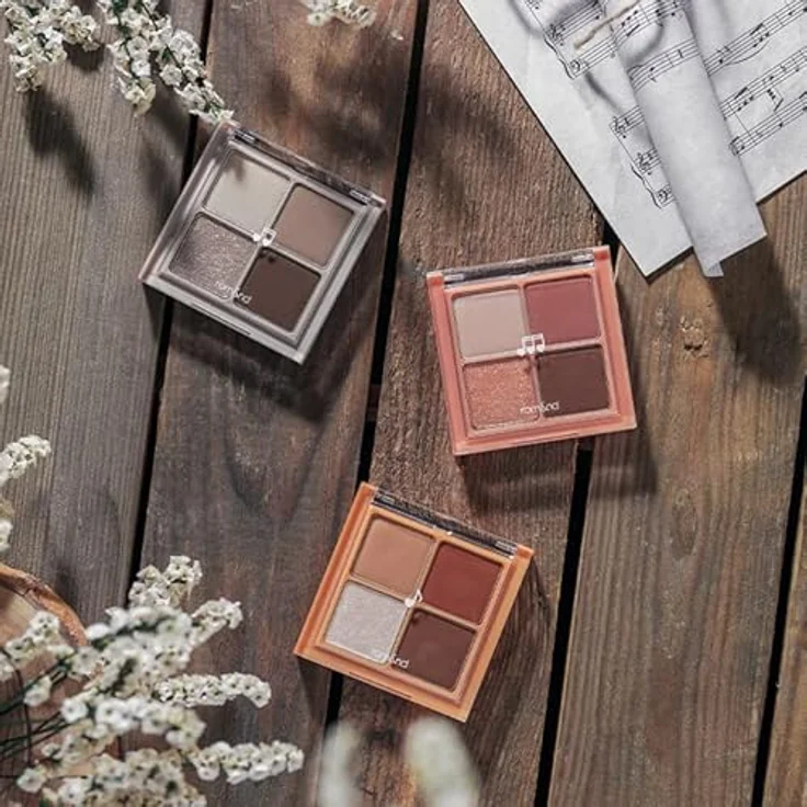 rom&nd Better Than Eyes Lidschattenpalette Farbton #02 Dry Buckwheat flower, 6.5 g mit intensiver Pigmentierung, schimmernd-mattem Effekt und gut kombinierbaren Farbtönen – Bild 5