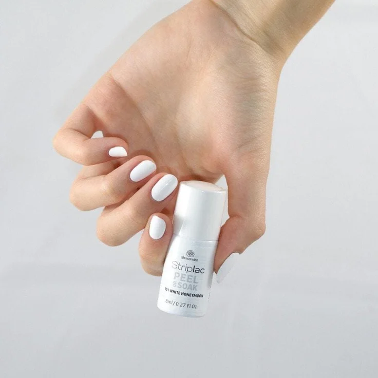 Alessandro Striplac Peel or Soak 101 White Honeymoon 8 ml, Farbton: Weiß – Bild 2