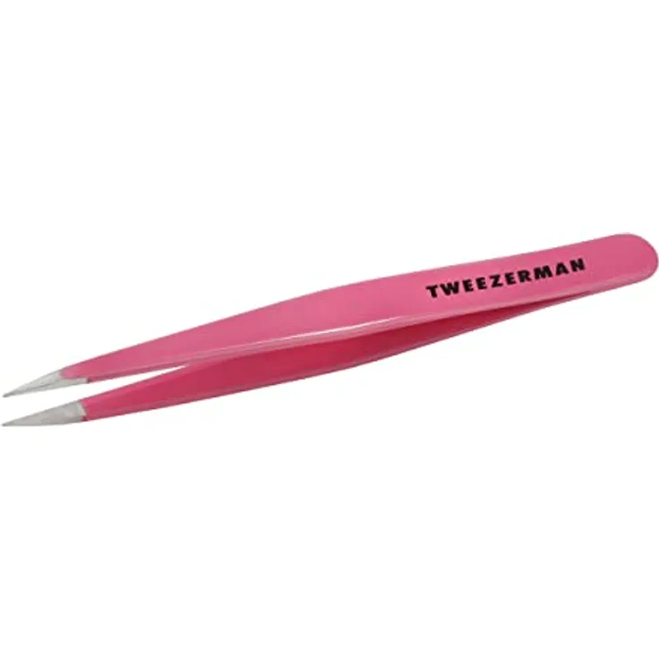 TWEEZERMAN Pinzette mit Präzisions-Spitze aus Rostfreiem Edelstahl, Pretty in Pink
